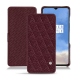 Capa em pele OnePlus 7T - Lie de vin - Couture ( Pantone 5115C ) 