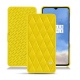 Housse cuir OnePlus 7T - Jaune fluo - Couture