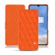Housse cuir OnePlus 7T - Orange fluo - Couture