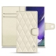 Samsung Galaxy Note20 Ultra leather case - Blanc - Couture ( Bologna - White ) 