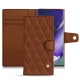 Capa em pele Samsung Galaxy Note20 Ultra - Marron - Couture ( Nappa - Pantone 1615C ) 