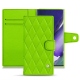 Samsung Galaxy Note20 Ultra leather case - Vert fluo - Couture