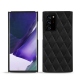 Samsung Galaxy Note20 Ultra leather cover - Negre poudro - Couture