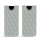 Samsung Galaxy Note20 Ultra leather pouch - Gris - Couture ( Nappa - Pantone W428C ) 