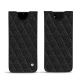 レザーケース Samsung Galaxy Note20 Ultra - Ebène - Couture ( Sleek P C12 - Black ) 