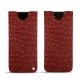 Capa em pele Samsung Galaxy Note20 Ultra - Autruche ciliegia