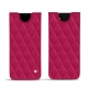 Samsung Galaxy Note20 leather pouch - Rose fluo - Couture
