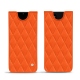 Pochette cuir Samsung Galaxy Note20 - Orange fluo - Couture
