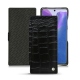 Housse cuir Samsung Galaxy Note20 - Crocodile nero
