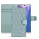 Housse cuir Samsung Galaxy Note20 - Bleu ciel - Couture ( Nappa - Pantone 277C ) 