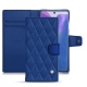 가죽 커버 Samsung Galaxy Note20 - Bleu océan - Couture ( Nappa - Pantone 293C ) 