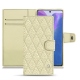 가죽 커버 Samsung Galaxy Note20 - Ivoire - Couture ( Sleek P C12 - White ) 