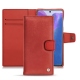 Samsung Galaxy Note20 leather case - Cerise vintage ( Pantone 185C ) 