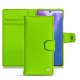 Samsung Galaxy Note20 leather case - Vert fluo