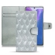 Housse cuir Samsung Galaxy Note20 - Platinium - Couture