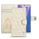 Samsung Galaxy Note20 leather case - Blanc escumo - Couture