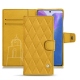 가죽 커버 Samsung Galaxy Note20 - Jaune soulèu - Couture