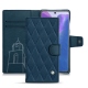 Housse cuir Samsung Galaxy Note20 - Blu mediterran - Couture