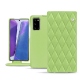 가죽 커버 Samsung Galaxy Note20 - Vert olive - Couture ( Nappa - Pantone 578U ) 