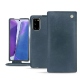 가죽 커버 Samsung Galaxy Note20 - Jean vintage ( Roughtcut - Pantone 285U  ) 