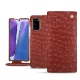 Lederschutzhülle Samsung Galaxy Note20 - Autruche ciliegia