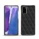 Coque cuir Samsung Galaxy Note20 - Noir - Couture ( Nappa - Black ) 