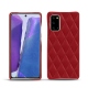 Samsung Galaxy Note20 leather cover - Rouge - Couture ( Nappa - Pantone 199C ) 