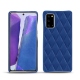 Samsung Galaxy Note20 leather cover - Bleu océan - Couture ( Nappa - Pantone 293C ) 