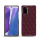 Custodia in pelle Samsung Galaxy Note20 - Lie de vin - Couture ( Pantone 5115C ) 