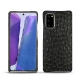 Custodia in pelle Samsung Galaxy Note20 - Autruche nero