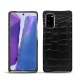 Coque cuir Samsung Galaxy Note20 - Crocodile nero