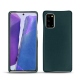 Coque cuir Samsung Galaxy Note20 - Bleu Veggie