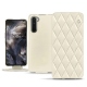 Funda de piel OnePlus Nord - Blanc - Couture ( Bologna - White ) 