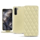 Funda de piel OnePlus Nord - Beige - Couture ( Nappa - Pantone 7502C ) 