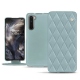 Funda de piel OnePlus Nord - Bleu ciel - Couture ( Nappa - Pantone 277C ) 