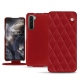 Lederschutzhülle OnePlus Nord - Rouge - Couture ( Nappa - Pantone 199C ) 