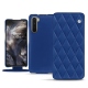 Funda de piel OnePlus Nord - Bleu océan - Couture ( Nappa - Pantone 293C ) 