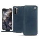 レザーケース OnePlus Nord - Jean vintage ( Roughtcut - Pantone 285U  ) 