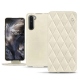 OnePlus Nord leather case - Blanc escumo - Couture