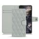 Custodia in pelle OnePlus Nord - Gris - Couture ( Nappa - Pantone W428C ) 