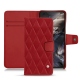 OnePlus Nord leather case - Rouge - Couture ( Nappa - Pantone 199C ) 
