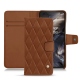 Lederschutzhülle OnePlus Nord - Marron - Couture ( Nappa - Pantone 1615C ) 