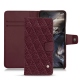 Housse cuir OnePlus Nord - Lie de vin - Couture ( Pantone 5115C ) 