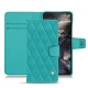 Housse cuir OnePlus Nord - Bleu fluo - Couture