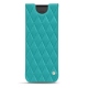Samsung Galaxy Z Fold2 leather pouch - Bleu fluo - Couture