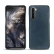Lederschutzhülle OnePlus Nord - Jean vintage ( Roughtcut - Pantone 285U  ) 