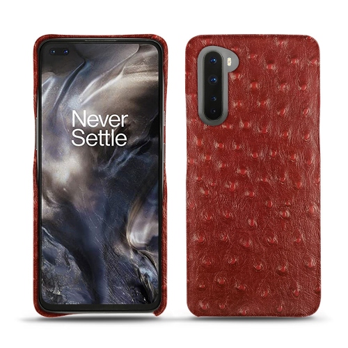 Les coques en cuir pour OnePlus NordAutruche ciliegia ( Pantone #a4343a ) 