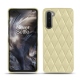 OnePlus Nord leather cover - Beige - Couture ( Nappa - Pantone 7502C ) 