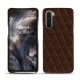 OnePlus Nord leather cover - Châtaigne - Couture ( Pantone 476C ) 