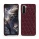 OnePlus Nord leather cover - Lie de vin - Couture ( Pantone 5115C ) 